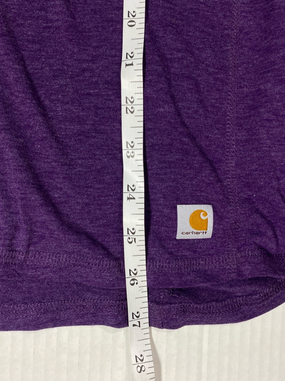 Carhartt Force Purple Quarter Zip Pullover Long Sleeve Athletic Top Size L 12/14 - Picture 9 of 12